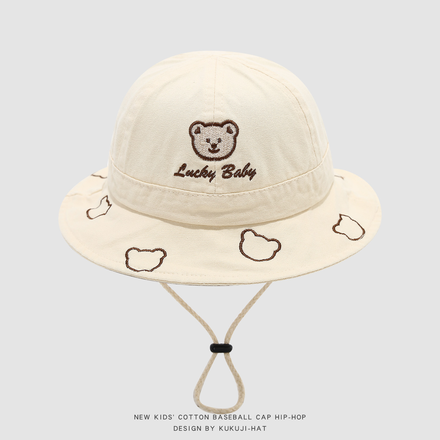 2026 かわいい漫画クマの赤ちゃんバケットハット夏屋外赤ち - Bucket Hat Cotton のレビューと価格