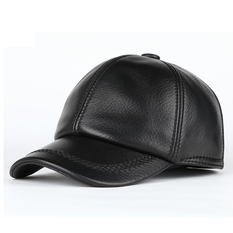 男性と女性のための本革の野球帽,耳の保護,暖かい,大人,屋外 - Baseball Cap Structured のレビューと価格