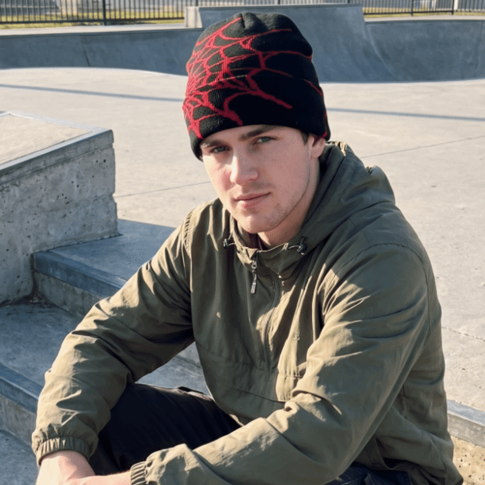 ヴィンテージ風ソフトスパイダーウェブ柄ビーニーキャップ スト - Beanie Cuffed Knit のレビューと価格