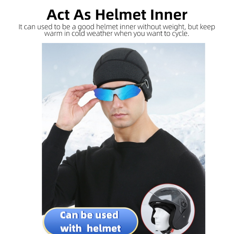 冬サイクリング暖かいキャップ MTB ヘルメットライナーフリ - Skull Cap Helmet Liner のレビューと価格