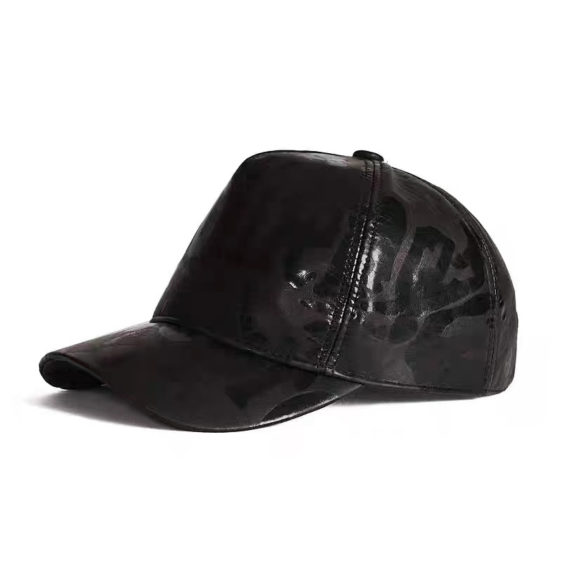 メンズ・レディース向けレタープリントレザー野球帽、秋のトレン - Baseball Cap Structured のレビューと価格