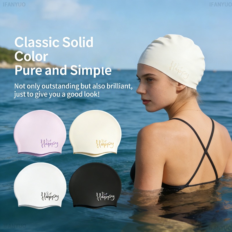 女性用シリコン水泳キャップ特大ロングヘア防水耳保護水泳帽子プ - Swim Hat Silicone のレビューと価格