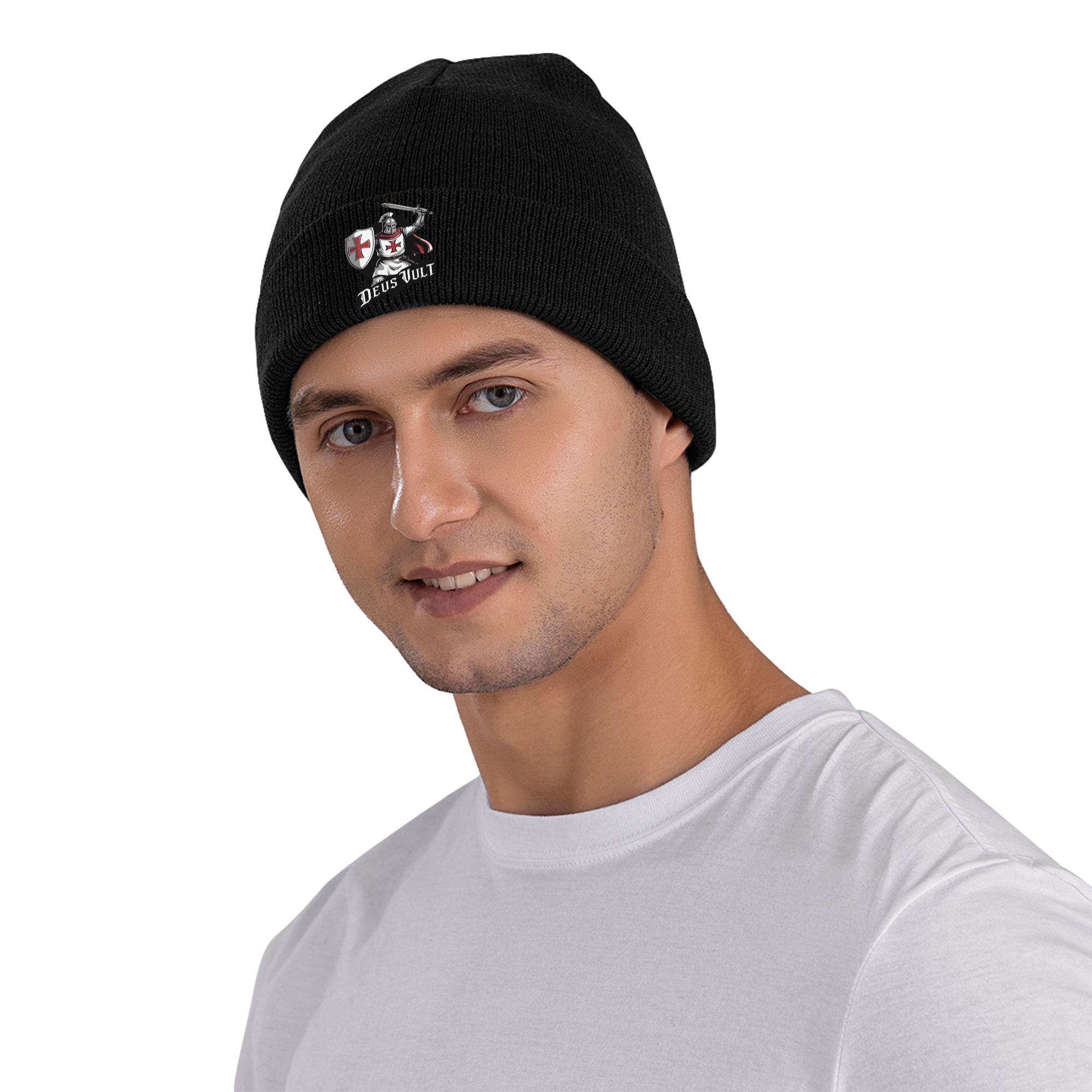デウス・ヴルト - テンプル騎士団風リブニットカフ付きビーニ - Beanie Cuffed Knit のレビューと価格