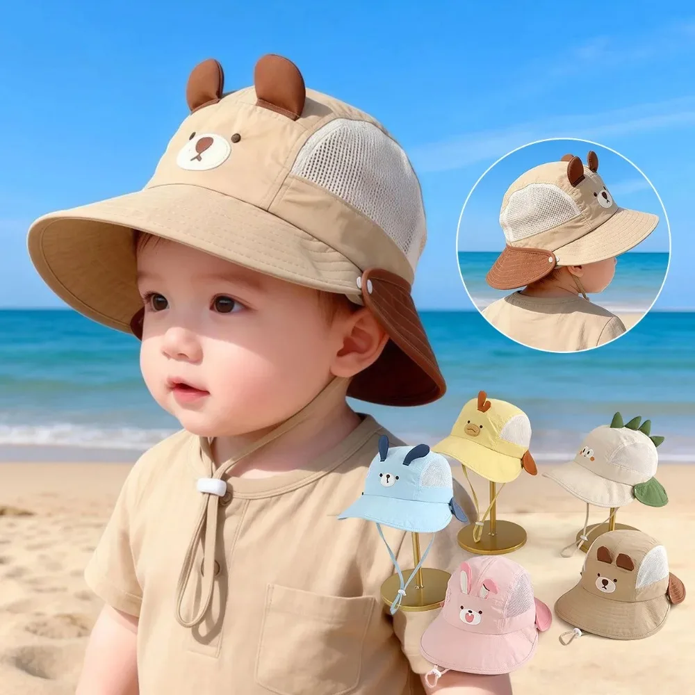 かわいい漫画ベビー漁師帽子夏メッシュ通気性バケットハット幼児 - Bucket Hat Cotton のレビューと価格